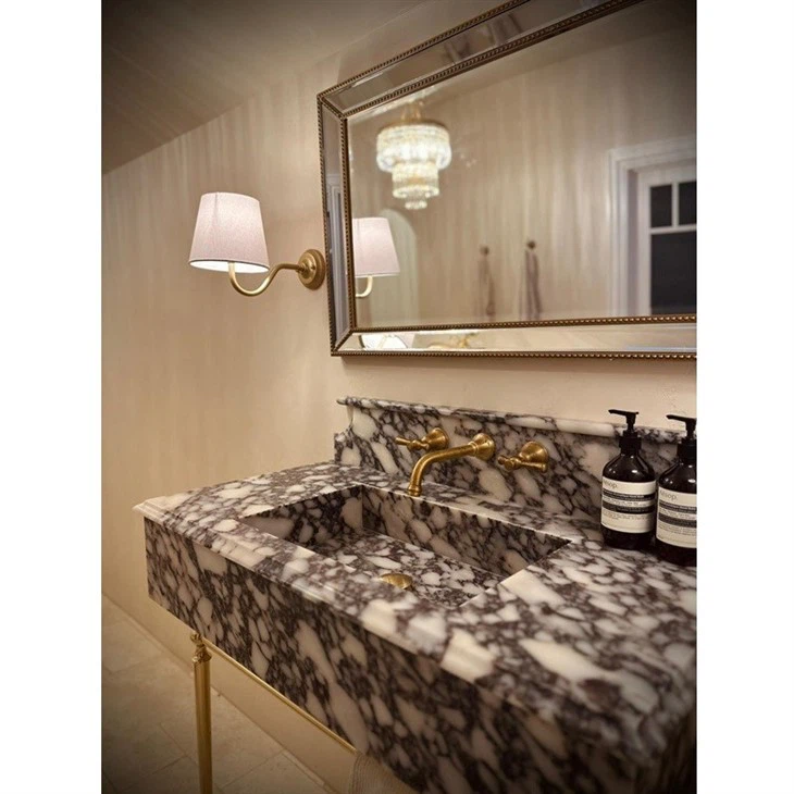Turkish Calacatta Viola Marble Vanity